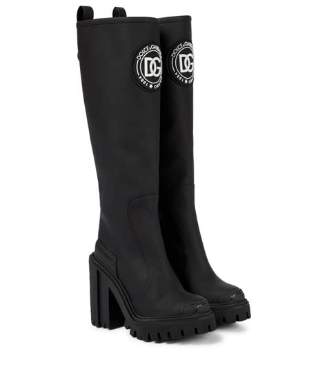 dolce gabbana rubber boots|dolce gabbana high heel boots.